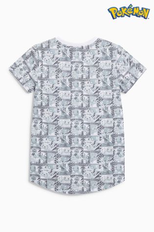 Grey Pokemon All Over Print T-Shirt (3-14yrs)